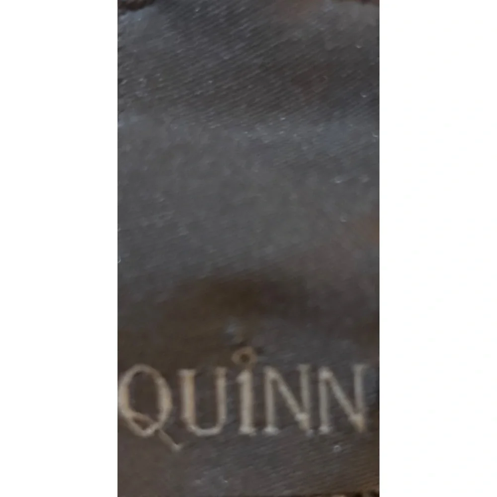 Quinn Womens Marled Knit Scoop Neck Zipper Accent Sweater Black‎ White Medium